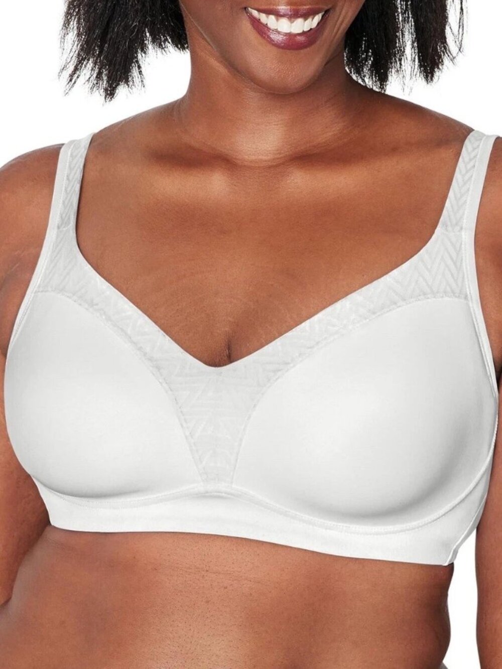 Playtex Women's 18 Hour Bounce Control Convertible Wireless Bra, White, 38C